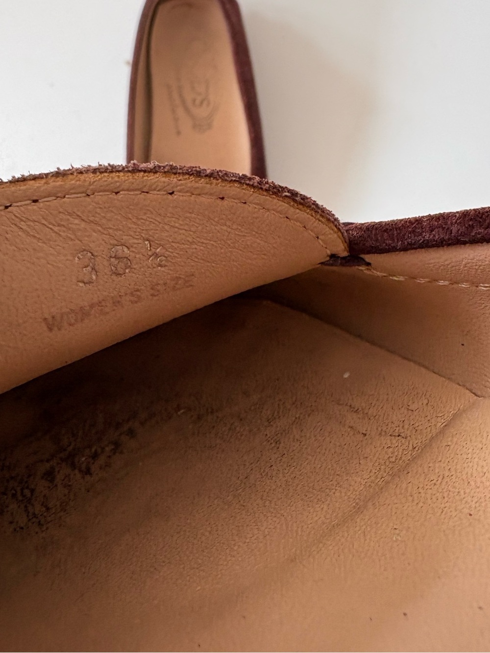 Tod's || Gommino Suede Driving Shoes Loafers Flats Brown Burgundy 36.5 - Picture 8 of 10